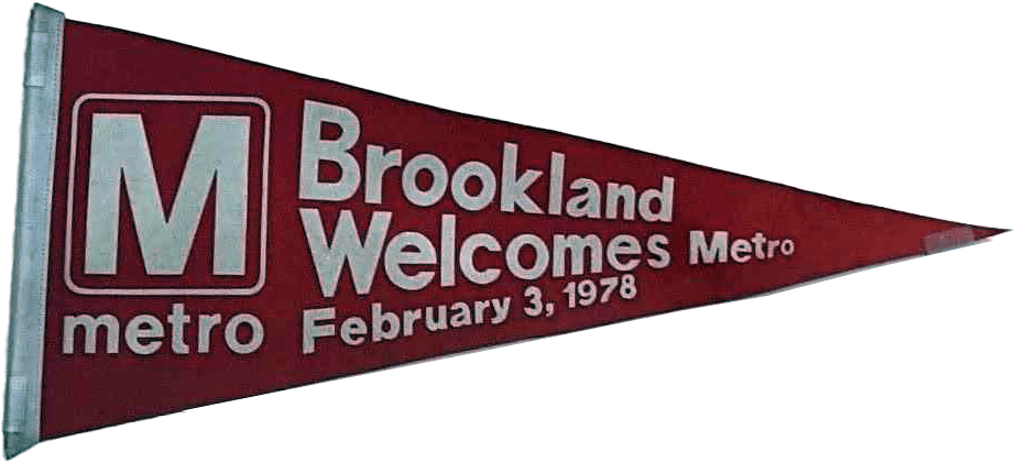 Commemorative flag for the opening of the Brookland Metro station