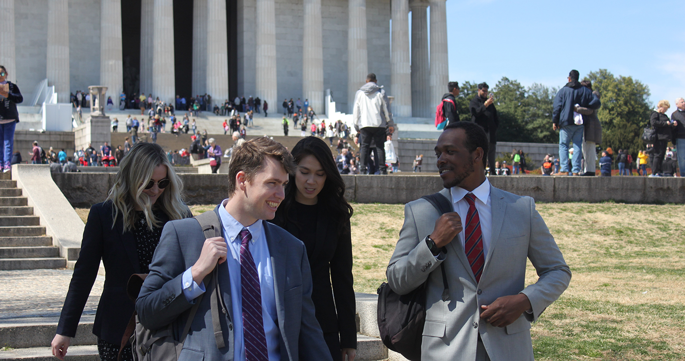 Law students on the National Mall