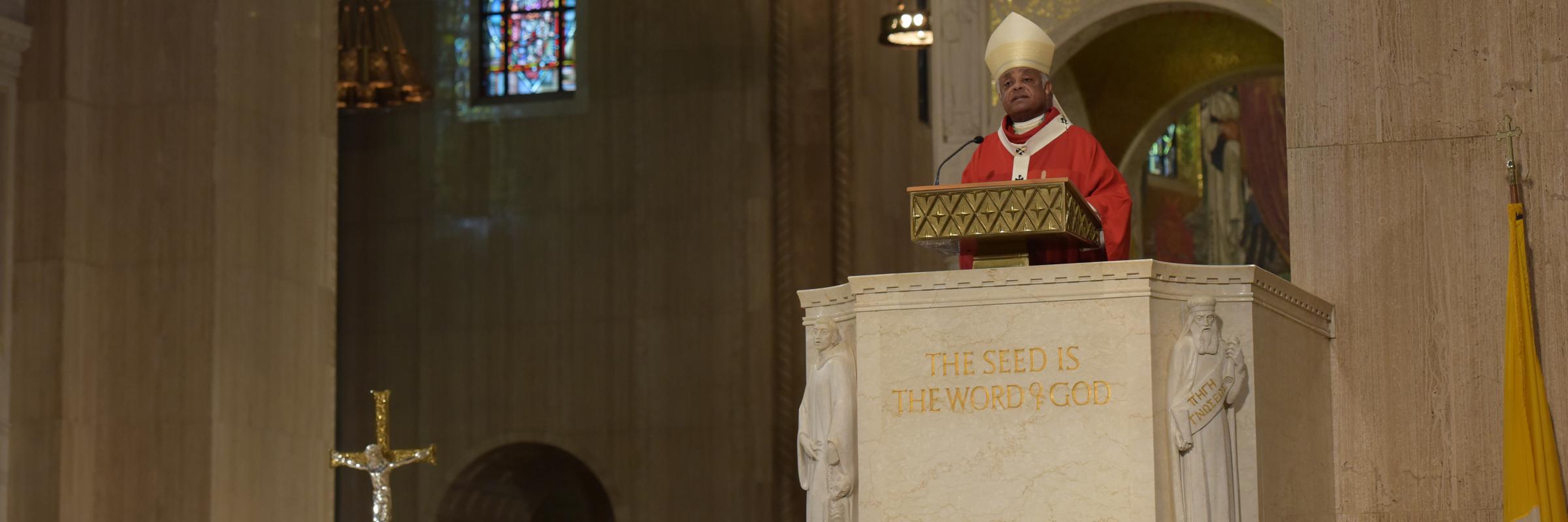 Cardinal Gregory celebrates the Mass of the Holy Spirit