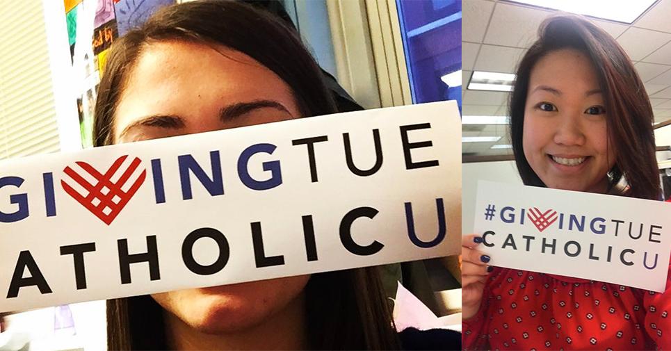 #GivingTueCatholicU unselfies from social media