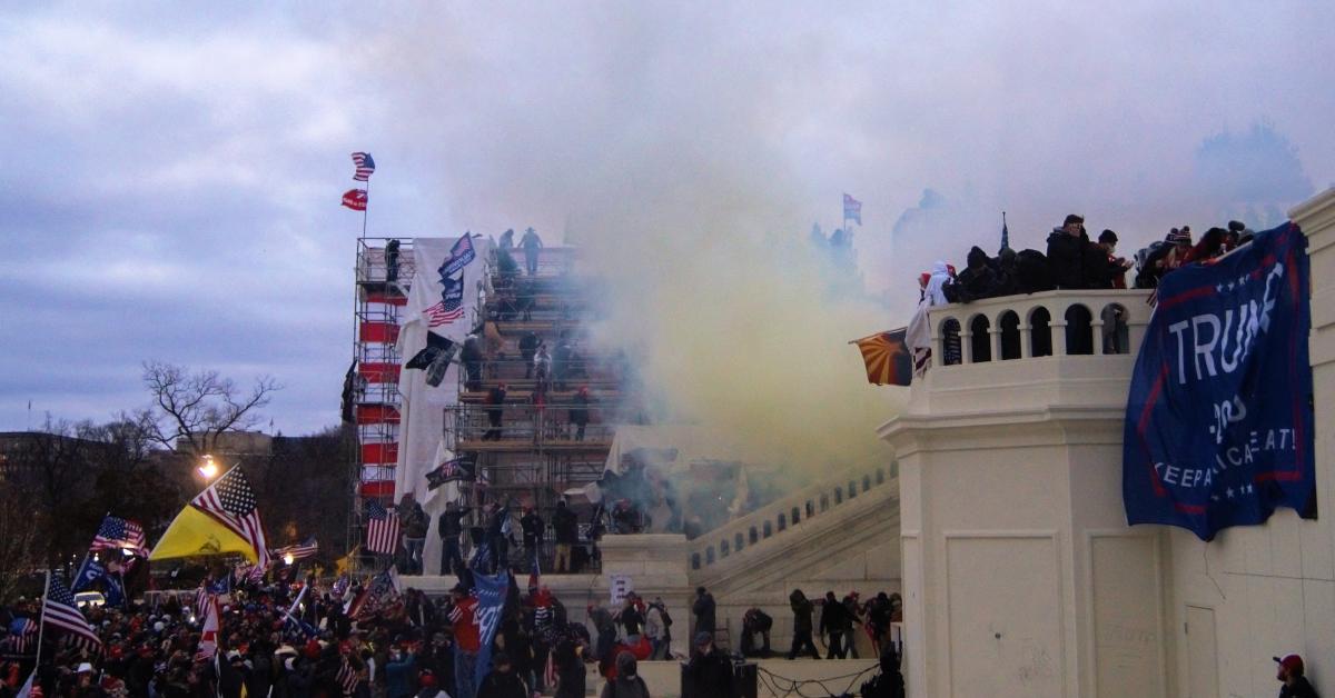 Tear gas at the U.S. Capitol on January 6, 2021
