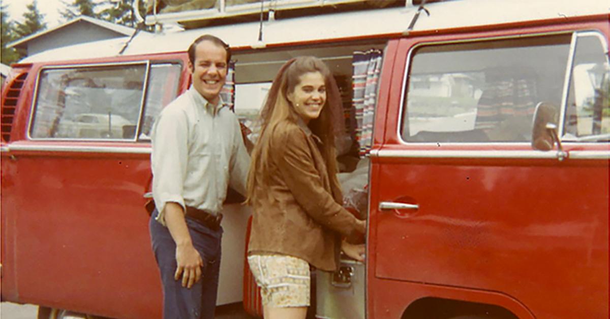 Larry Grassini with a VW Van