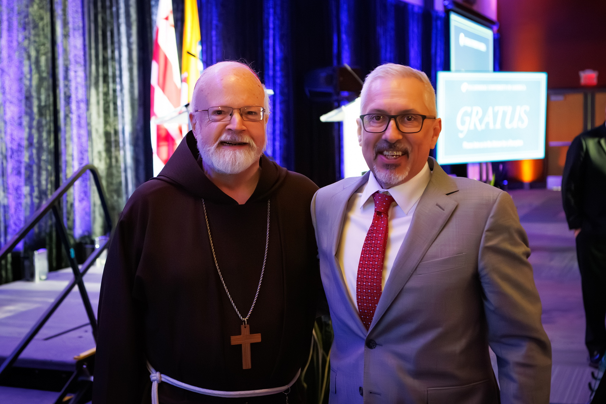 Cardinal Seán O’Malley, Executive Vice President and Provost Aaron Dominguez
