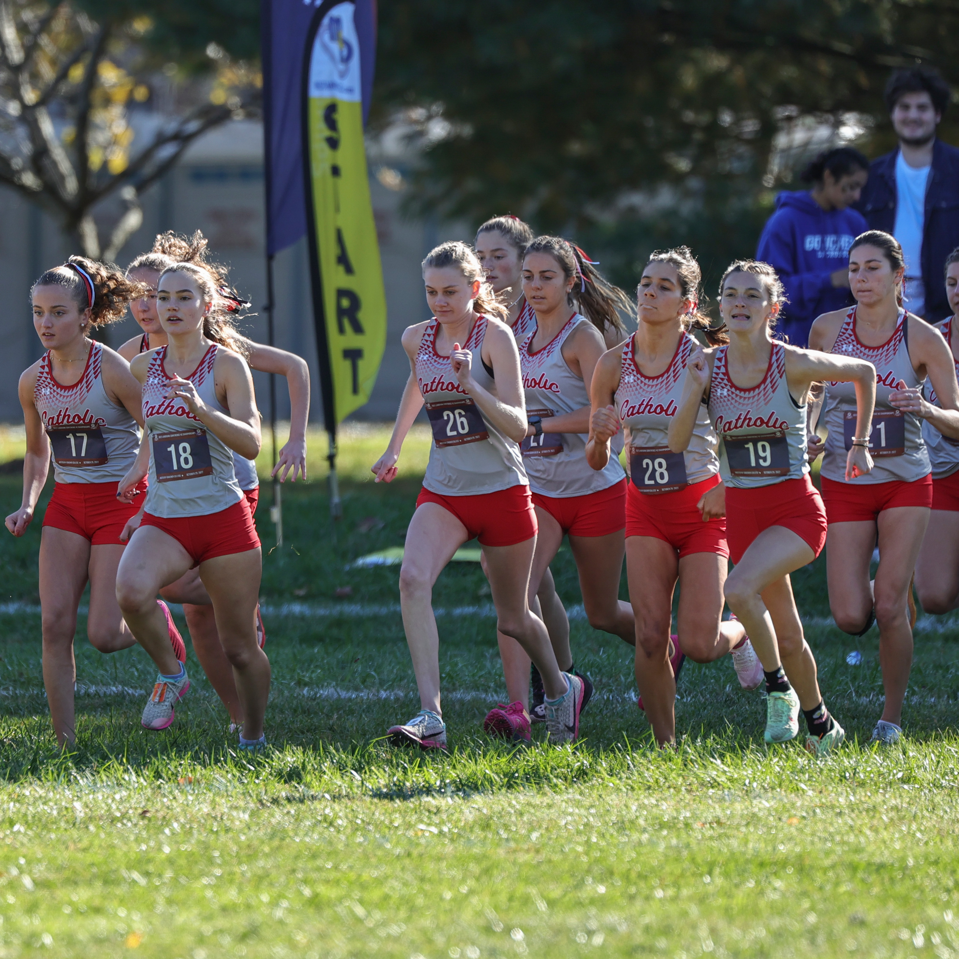 Cross Country team starting a race this fall