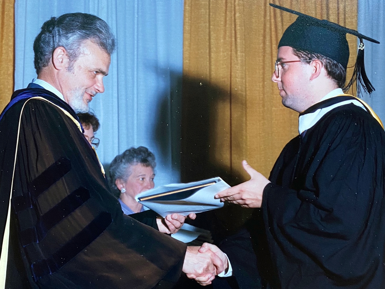 Cahill receives his undergraduate degree