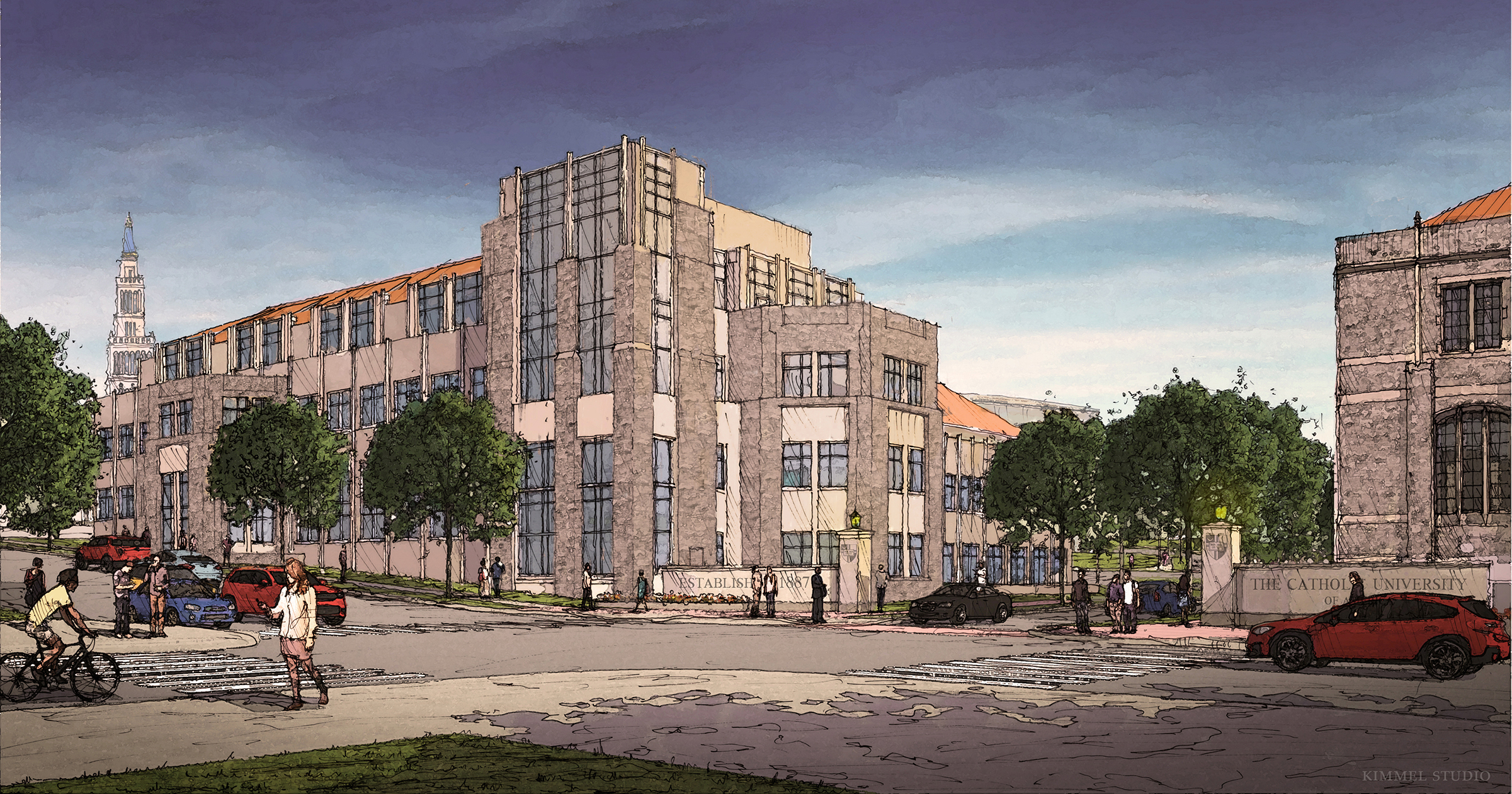 Early rendering Nursing and Sciences building