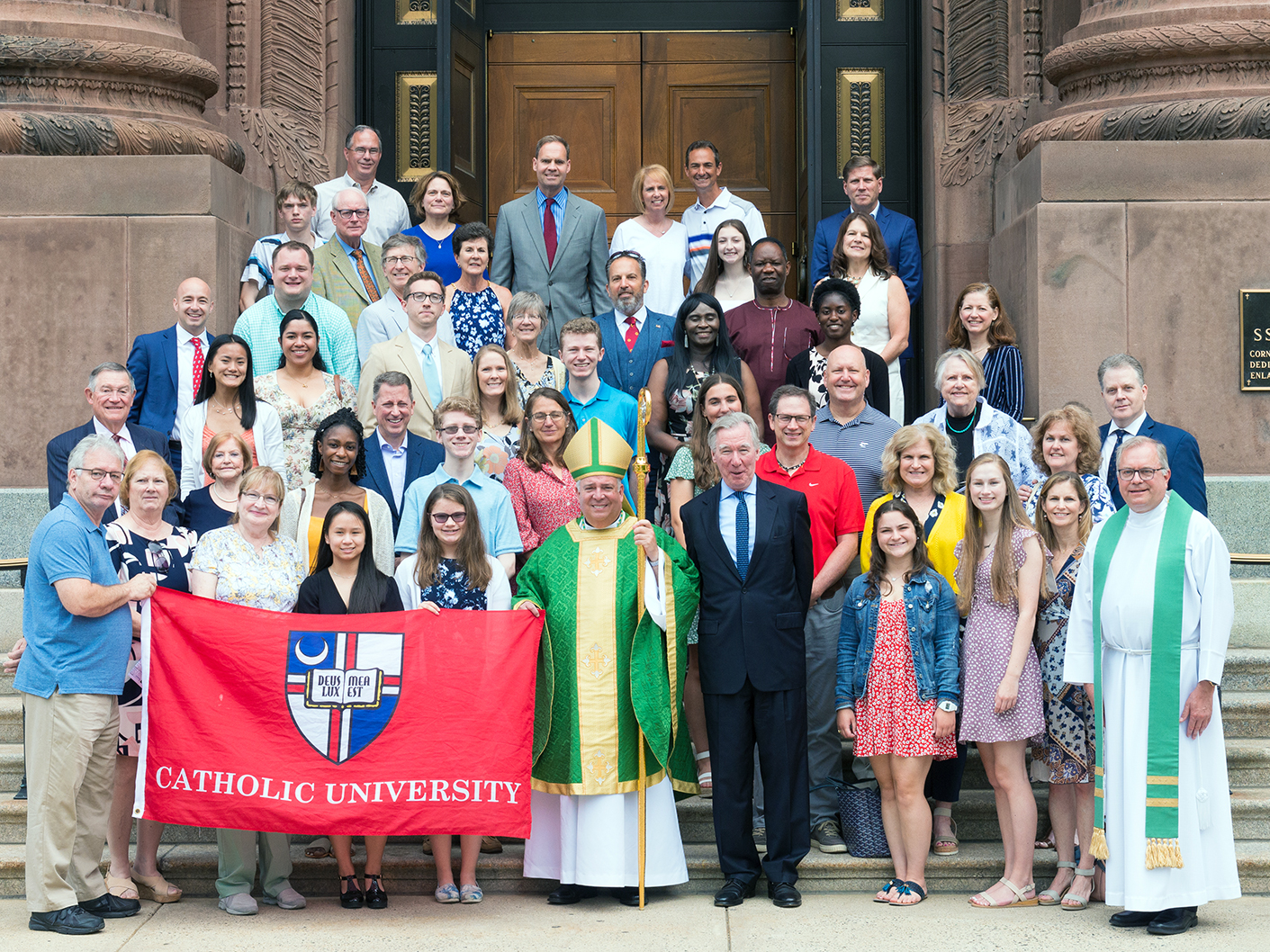 CatholicU community members in Philadelphia