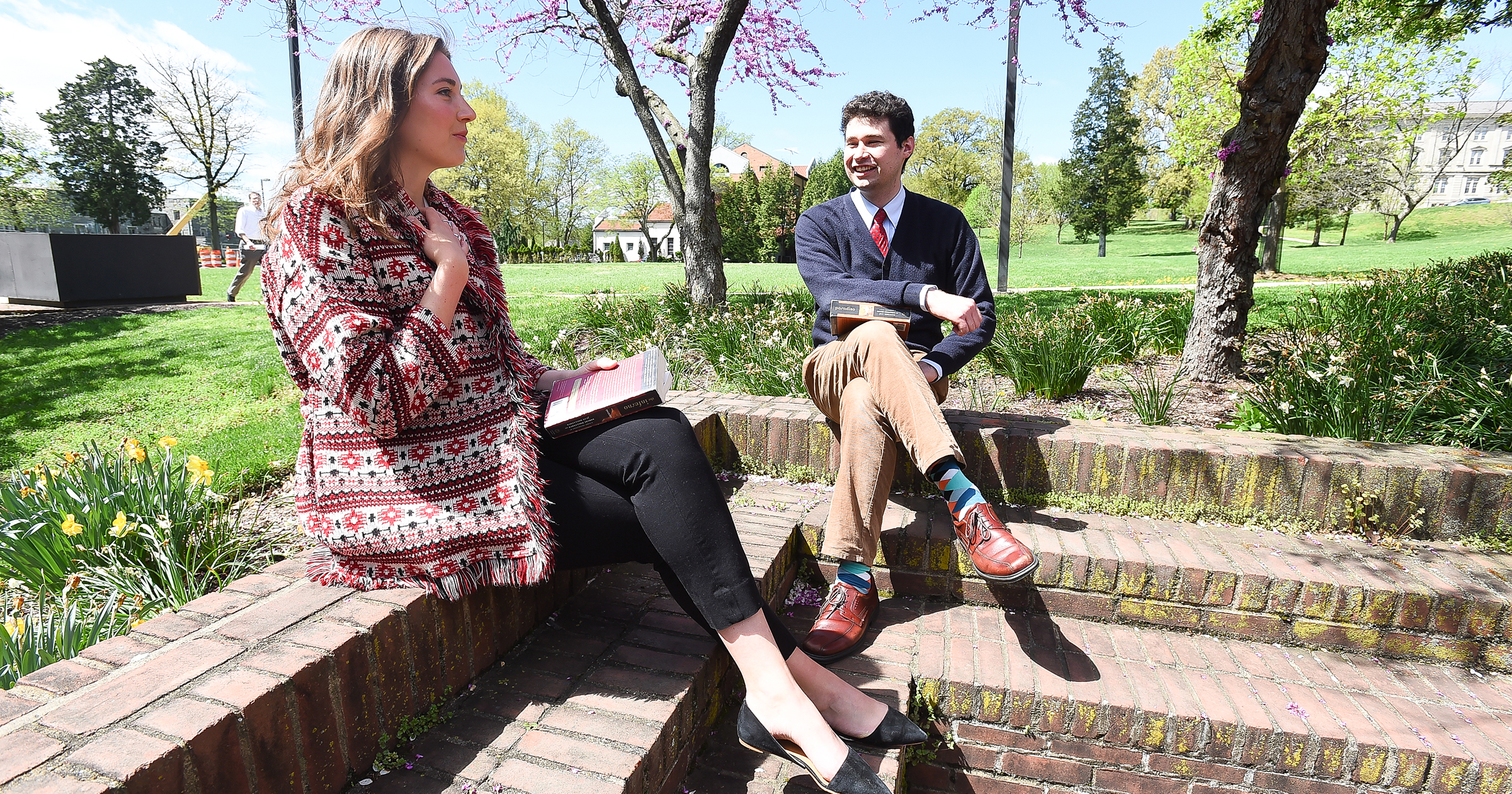 Philosophy students outside