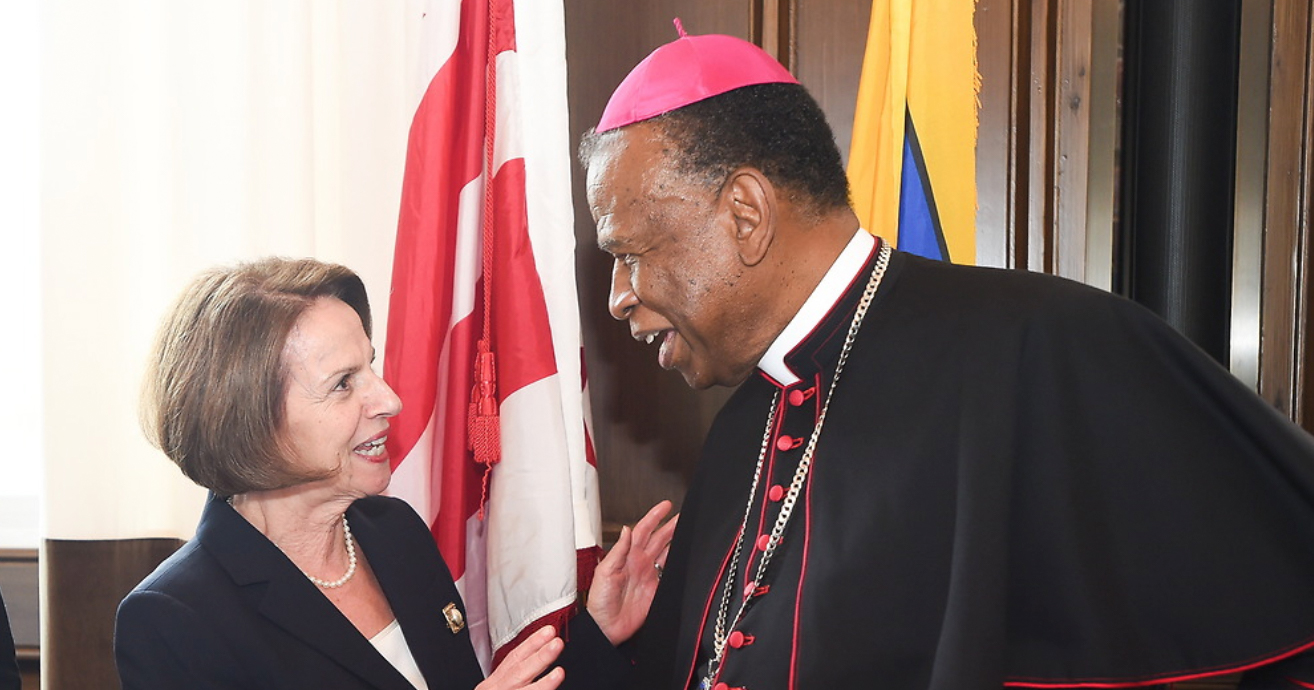 Marie Raber with Bishop Braxton