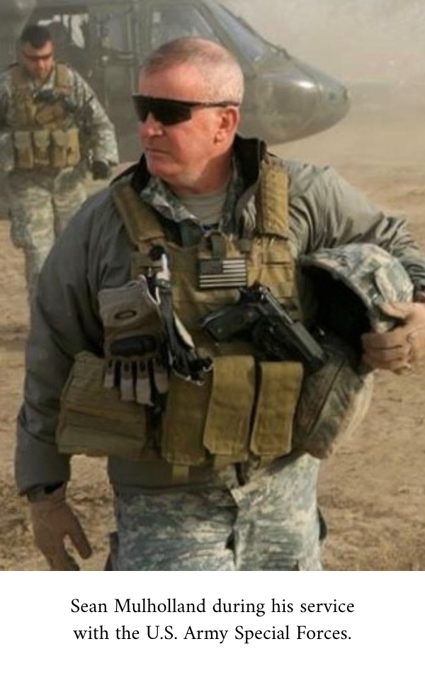 Sean Mulholland during his service with the U.S. Army Special Forces.