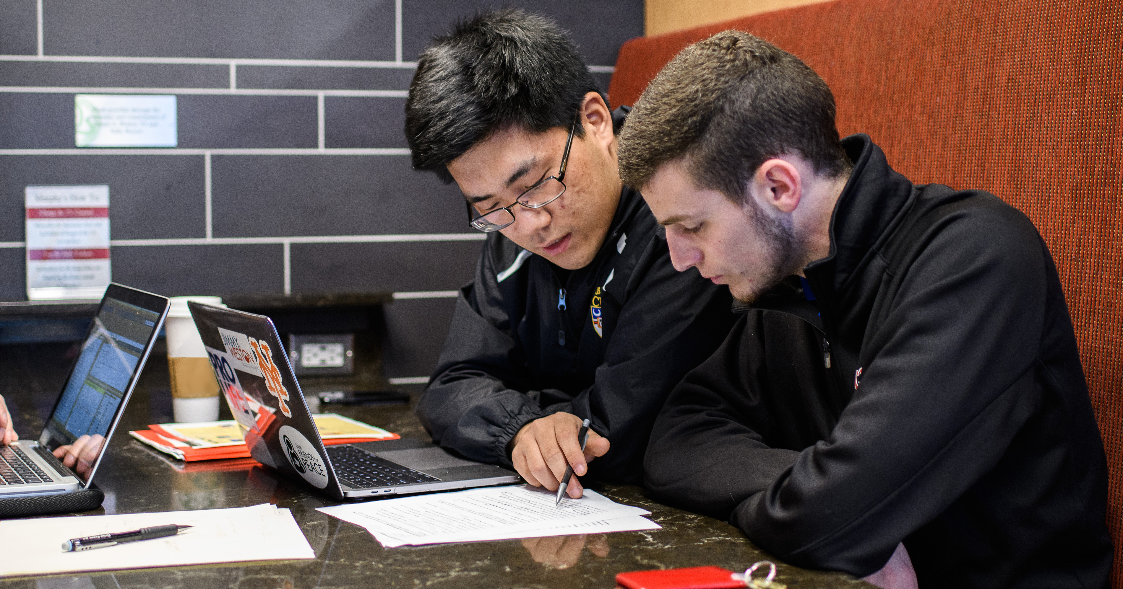 Students studying in a Pryz booth