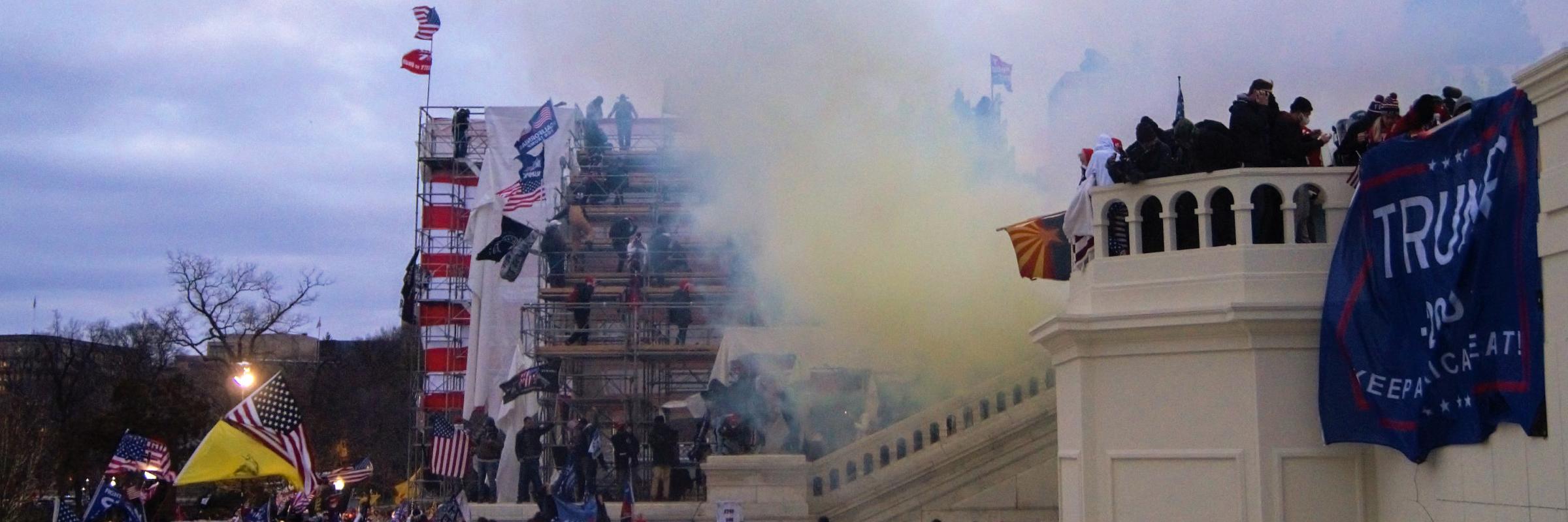 Tear gas at the U.S. Capitol on January 6, 2021