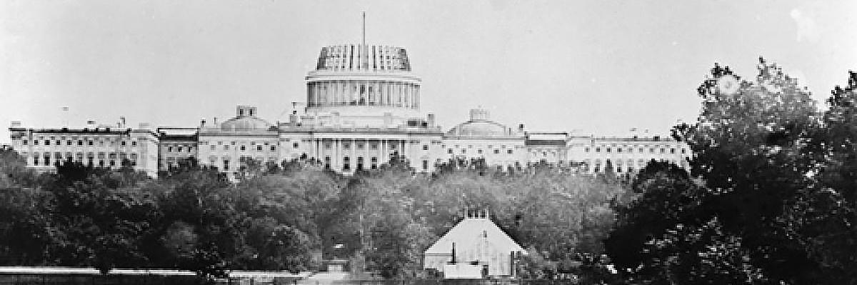 U.S. Capitol under construction