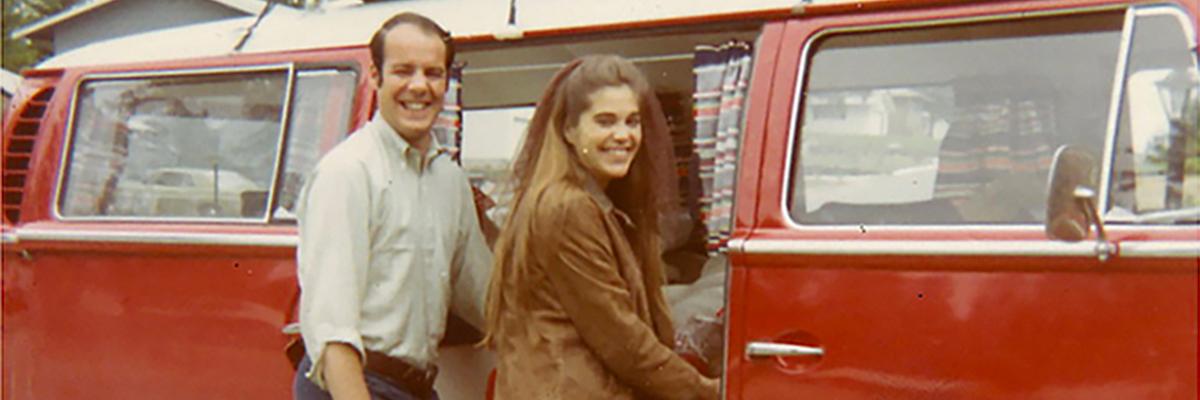 Larry Grassini with a VW Van