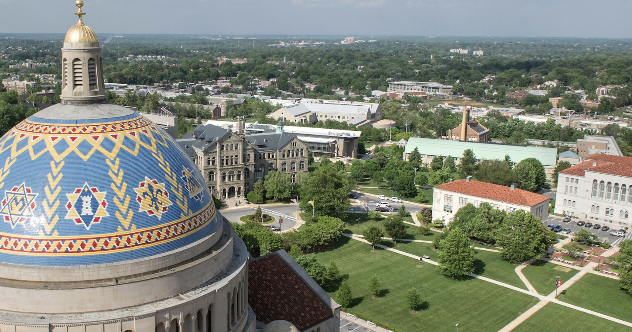 Aerial view of campus