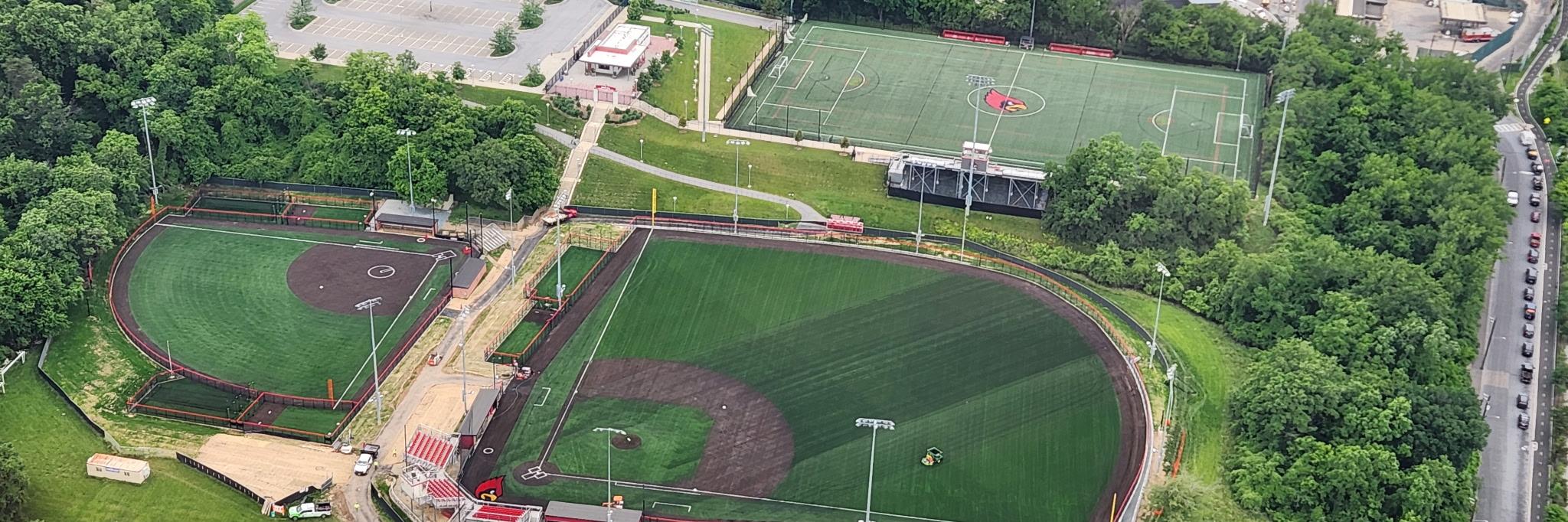 Baseball field from above