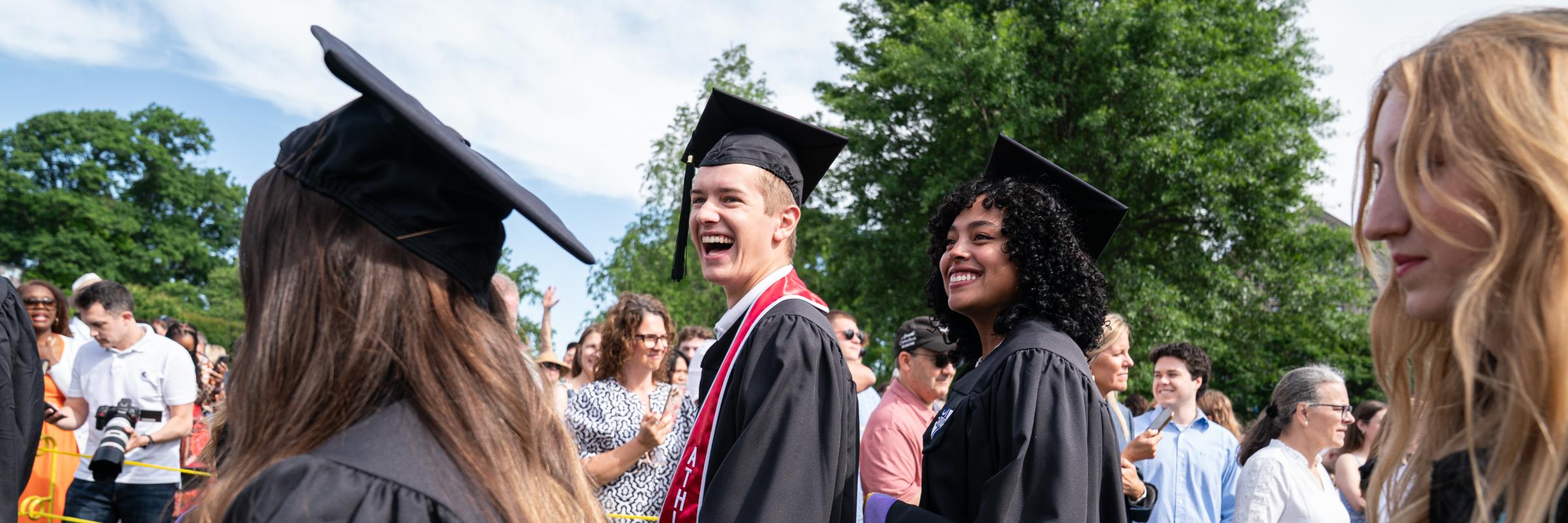 Catholic University students at graduation