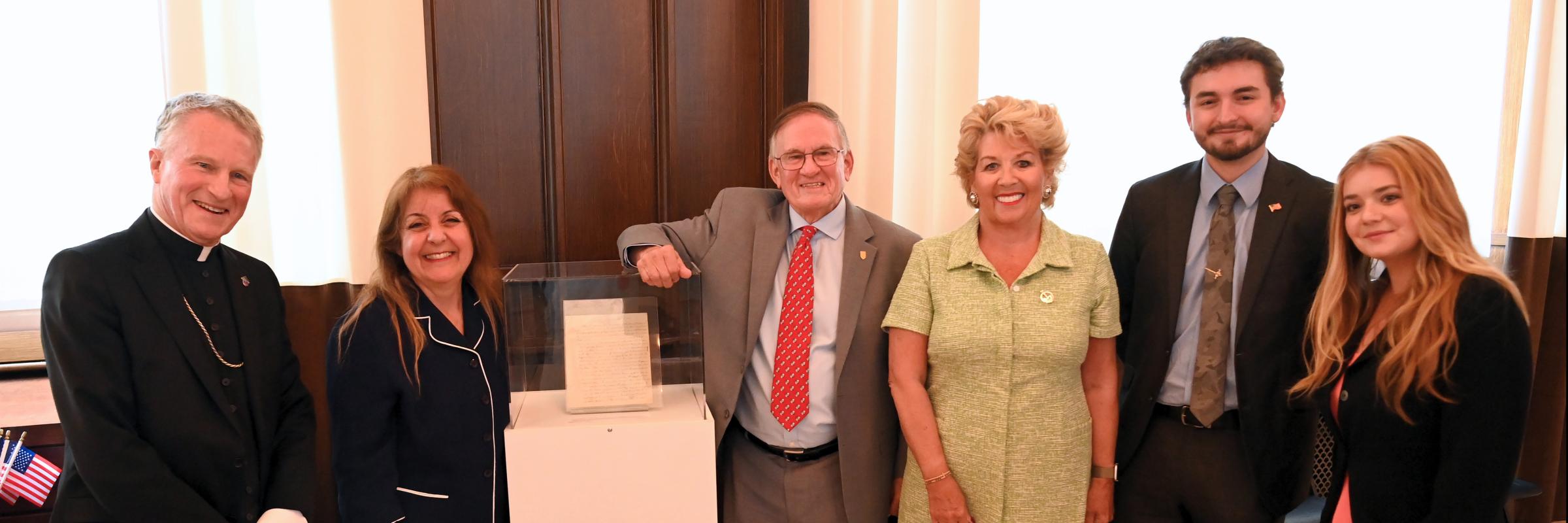 Robert P. Duckworth with the Thomas Jefferson Letter