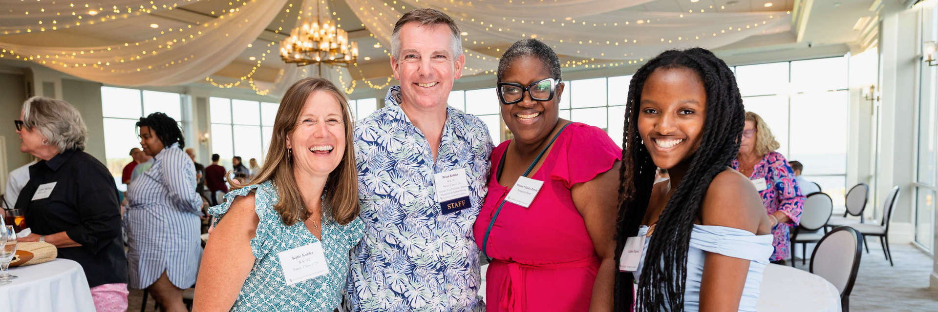 Group of alumni at a event