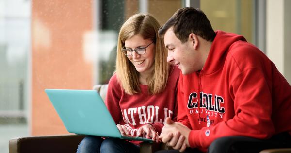 Students sharing a computer