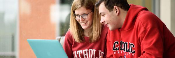 Students at a computer