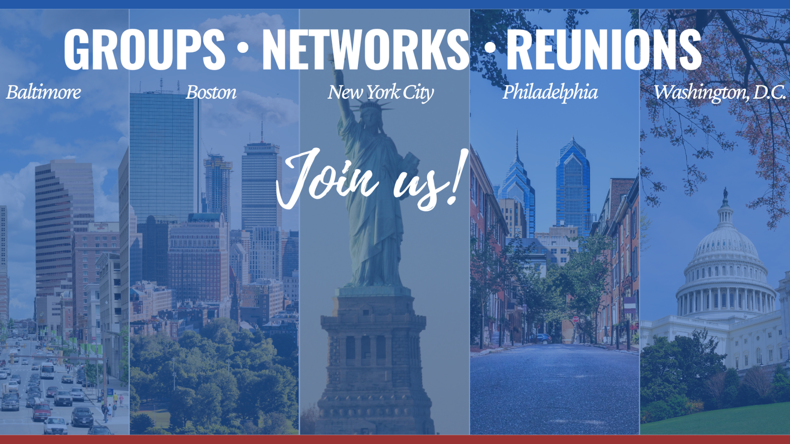 Groups, networks and reunions