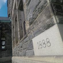 Caldwell Hall cornerstone