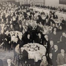 An early gathering of members of the alumni association