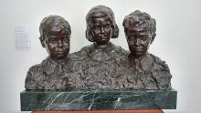 Statue of Joseph, Rosemary and John Kennedy as children