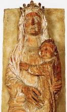 Statue of a French Gothic Madonna and Child